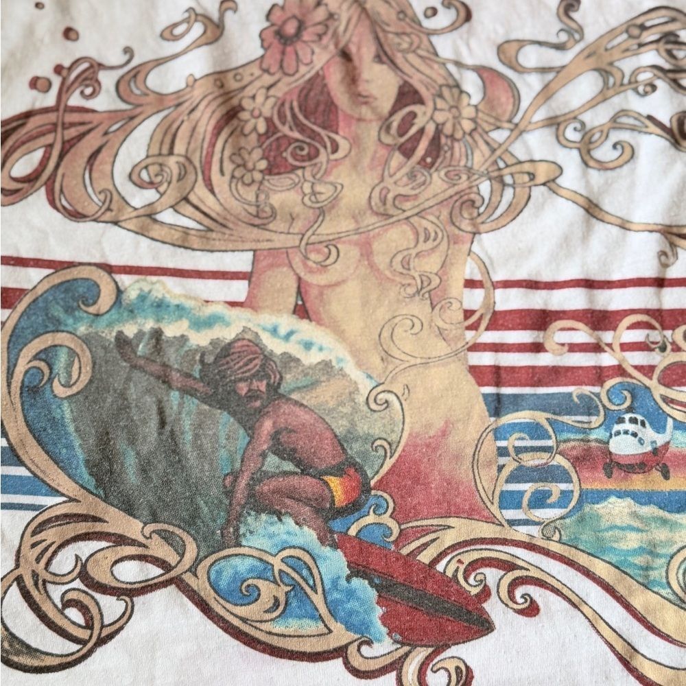 Very Rare Aviator Nation White Mermaid Tank Top - Picture 4 of 5